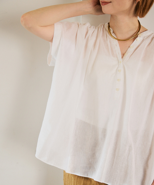 「Spick & Span」 半袖ブラウス FREE ネイビー レディース_画像8