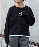 カーディガン 2WAYクルーネックモヘアタッチ...の詳細画像1
