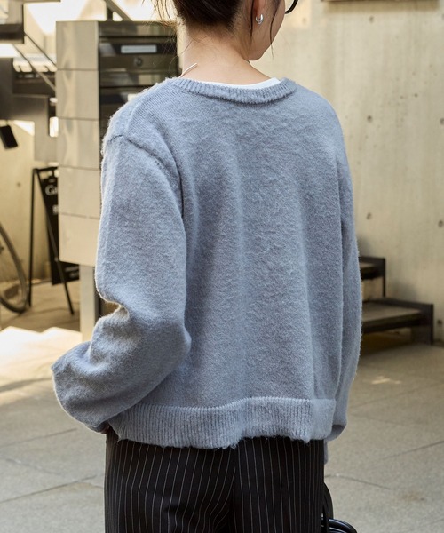 MONO-MART（モノマート） カーディガン 2WAYクルーネックモヘアタッチ