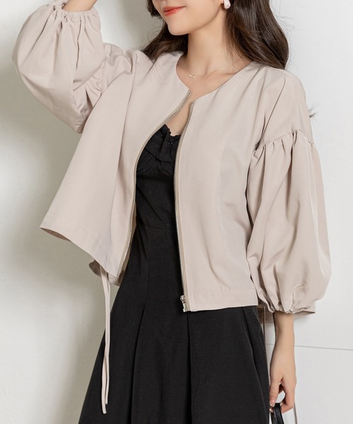 「DAY CLOSET」 ジップアップブルゾン ONE SIZE アイボリー レディース_画像2