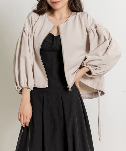 「DAY CLOSET」 ジップアップブルゾン ONE SIZE アイボリー レディース_画像3