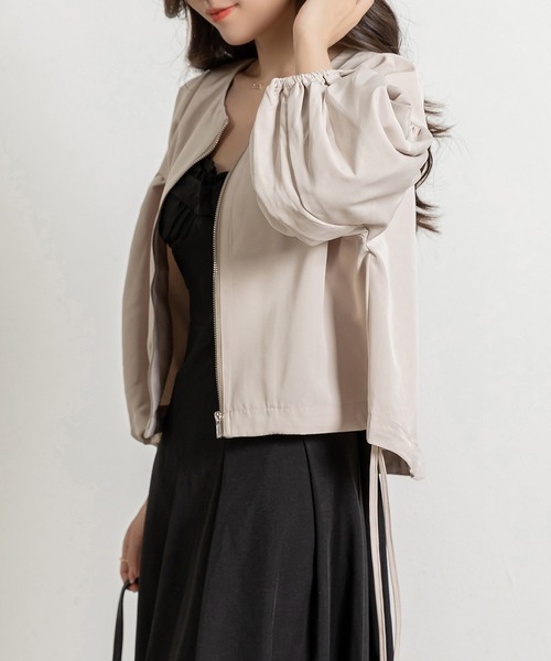 「DAY CLOSET」 ジップアップブルゾン ONE SIZE アイボリー レディース_画像4