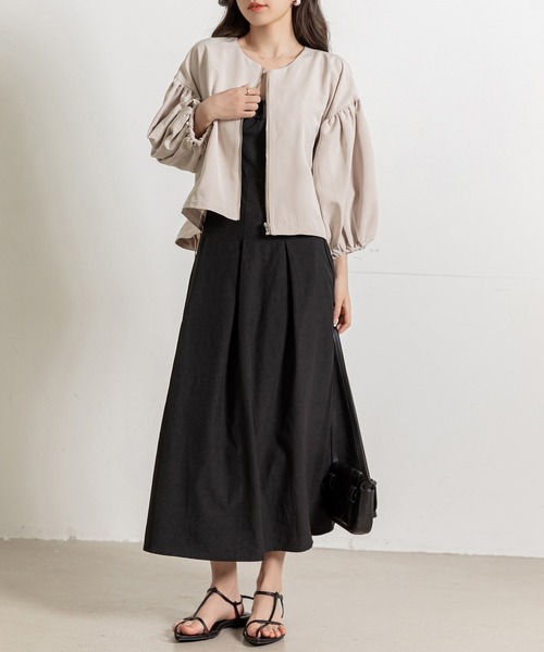 「DAY CLOSET」 ジップアップブルゾン ONE SIZE アイボリー レディース_画像6