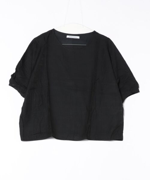 「BLANC FICELLE」 7分袖ブラウス L グレイッシュブルー レディース_画像6