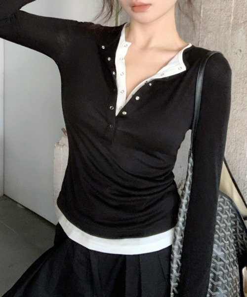 d.i.a/レイヤード風トップス レイヤード風トップス: トップス｜ハニーズ公式通販