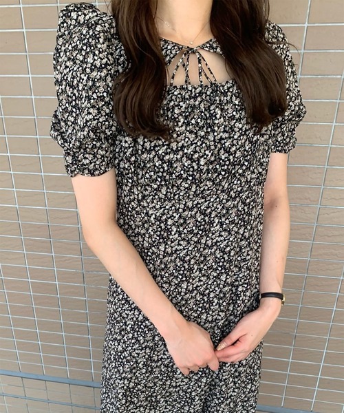 「FREE'S MART」 半袖ワンピース SMALL ブルー レディース_画像4