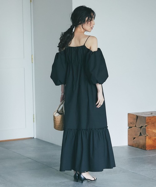 La boutique BonBon ワンピース 黒 La boutique Bonbon（ラブティックボンボン） 半袖ワンピース 38