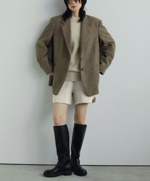 anuke（アンヌーク） コート アウター anuke Herringbone Wool Jacket