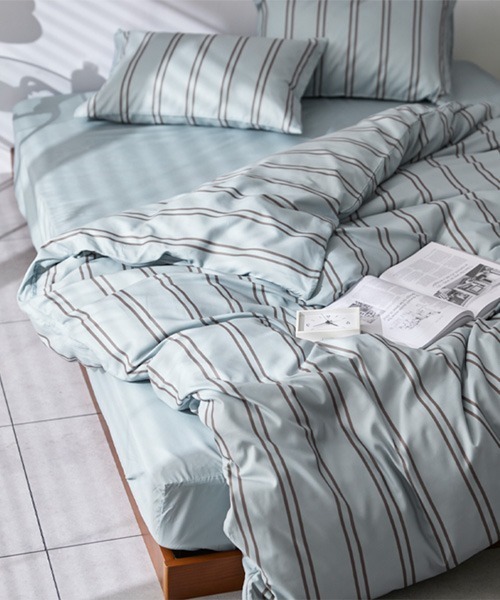 ジェラートピケ ストライプ柄　カバー ダブル 3点セット gelato pique Sleep（ジェラートピケスリープ）の「【Sleep】(ダブル