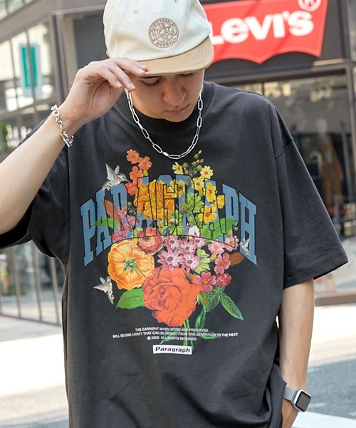 「Paragraph」 半袖Tシャツ FREE ライトグレー メンズ_画像4