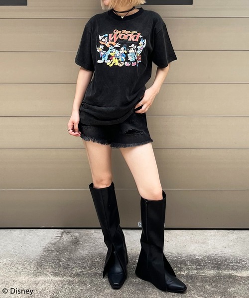 「4GEEKs by SPIRALGIRL」 半袖Tシャツ FREE ブラック レディース_画像2
