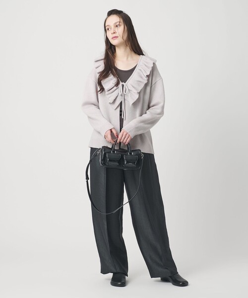 BEAUTY＆YOUTH UNITED ARROWS カーディガン ウールレーヨン ラッフル