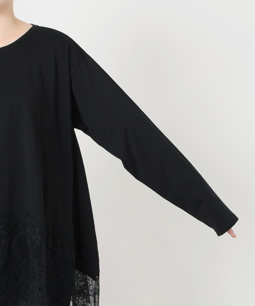 SLOBE IENA（スローブイエナ） tシャツ 「追加3」レースコンビ