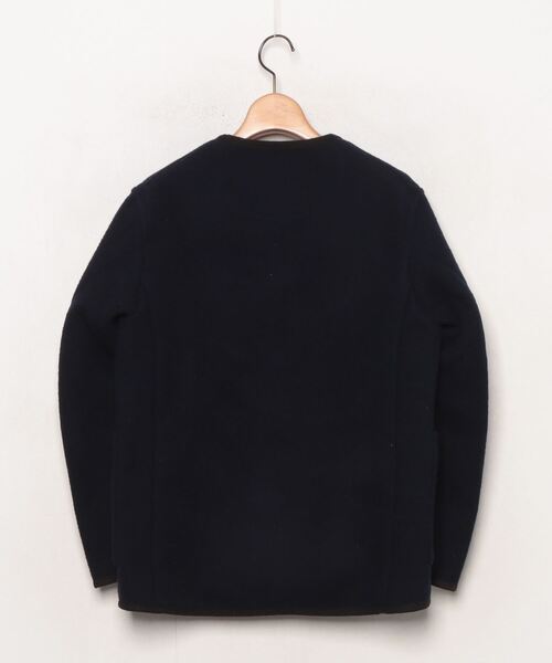 ダントン　Danton　ノーカラー　ジャケット　ネイビー　36 Danton（ダントン） ノーカラージャケット 36 ネイビー レディース