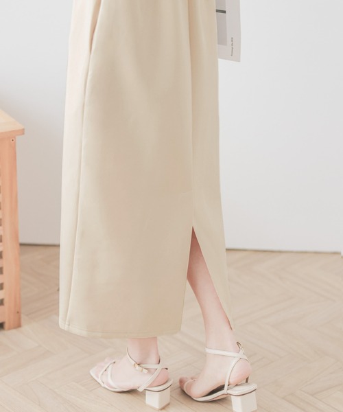 「La-gemme」 半袖ワンピース フリー ブラウン レディース_画像9