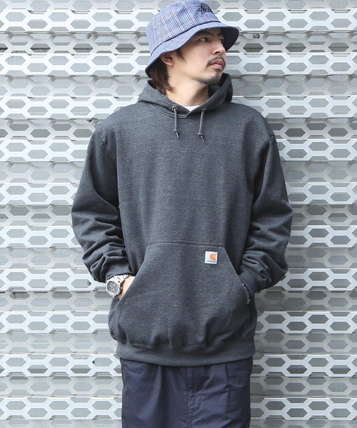 「Carhartt」 プルオーバーパーカー LARGE グレー メンズ_画像2