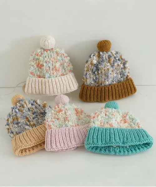 ニット帽 ニットキャップ 「 Bambin / ボンバン 」 ミックスカラー