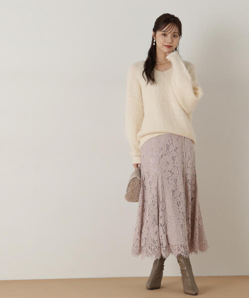 「PROPORTION BODY DRESSING」 フレアスカート SMALL ダークグレー レディース_画像3