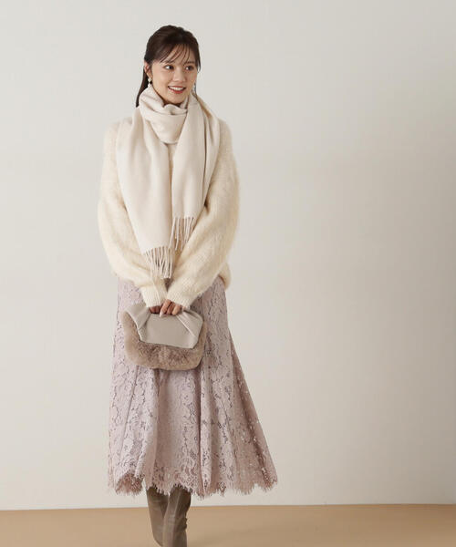 「PROPORTION BODY DRESSING」 フレアスカート SMALL ダークグレー レディース_画像4