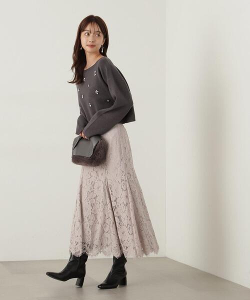 「PROPORTION BODY DRESSING」 フレアスカート SMALL ダークグレー レディース_画像8