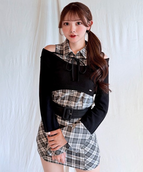 NOMAE チェックセットアップ NOMAE（ノーマエ） ニット セーター 「セットアップ対応」チェック