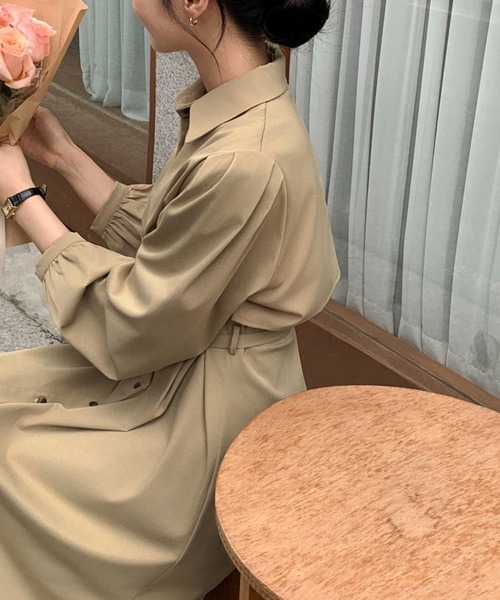 シャツワンピース ウエストベルト付きシャツワンピース : ZOZOTOWN