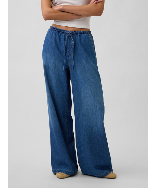 GAP（ギャップ） ワイドパンツ ジーンズ デニム デニムパンツ ミッド 