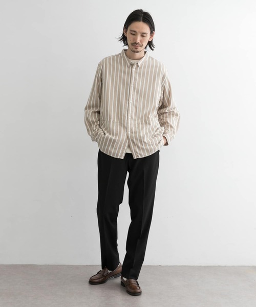 「WORK NOT WORK URBAN RESEARCH」 長袖シャツ LARGE ベージュ系その他 メンズ_画像7