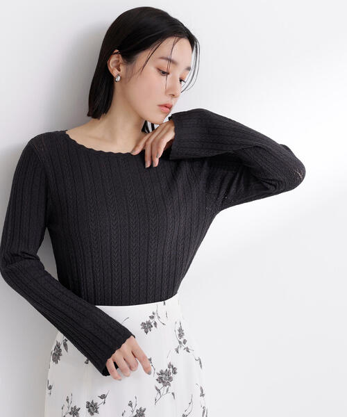 チェスティ スカラップニット NATURAL BEAUTY BASIC（ナチュラルビューティーベーシック） ニット