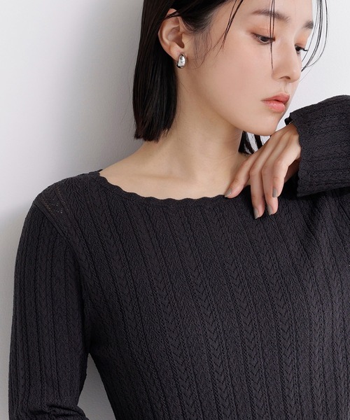 チェスティ スカラップニット NATURAL BEAUTY BASIC（ナチュラルビューティーベーシック） ニット