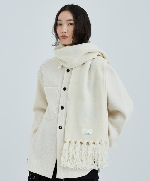 「beautiful people」 マフラー FREE アイボリー レディース_画像3