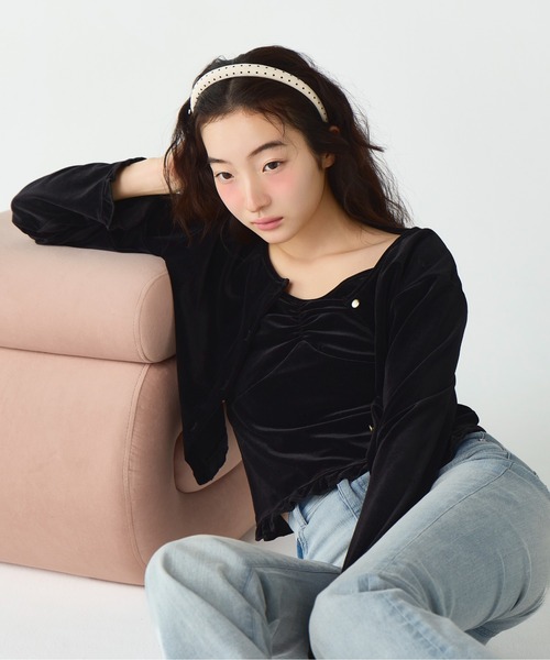 Heather（ヘザー） tシャツ ベロアフリルカット2P 645185 レディース