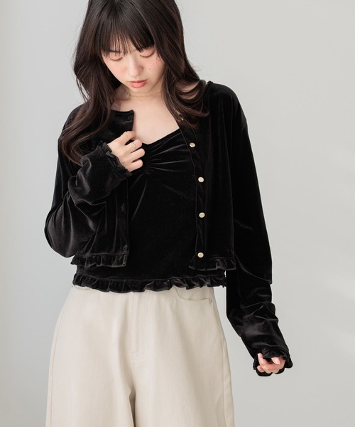 Heather（ヘザー） tシャツ ベロアフリルカット2P 645185 レディース