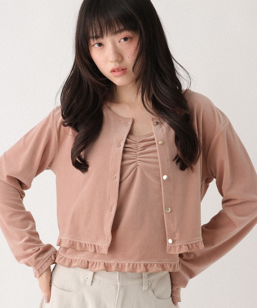 Heather（ヘザー） tシャツ ベロアフリルカット2P 645185 レディース