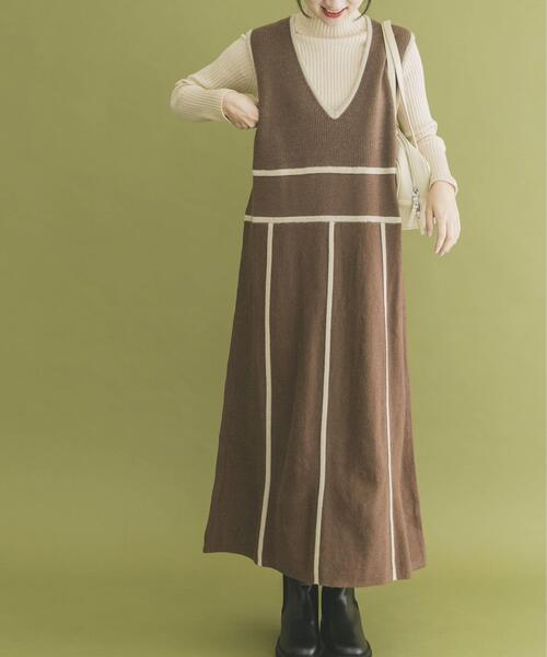 「ITEMS URBANRESEARCH」 サロペットスカート FREE ベージュ系その他 レディース_画像2