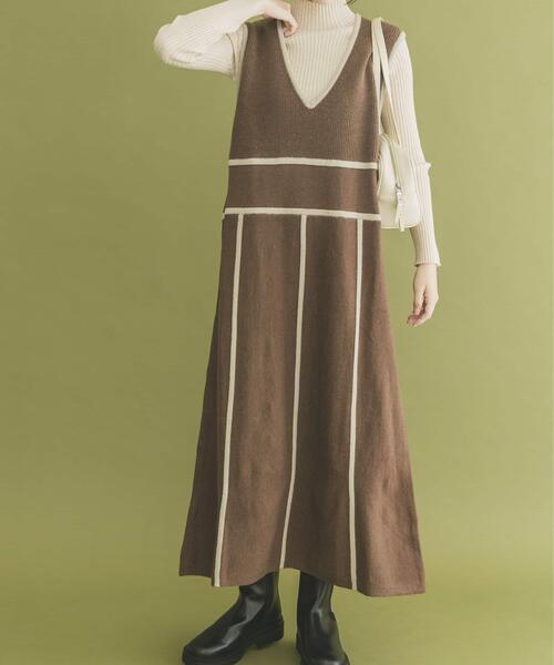 「ITEMS URBANRESEARCH」 サロペットスカート FREE ベージュ系その他 レディース_画像4