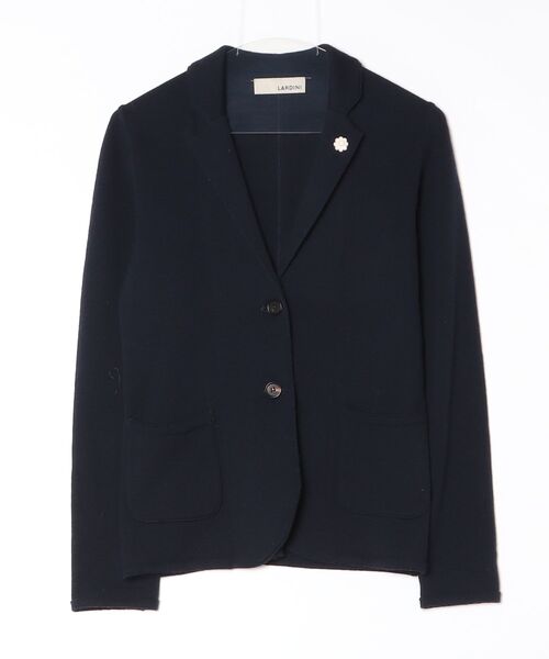 美品　LARDINI　コットンカーディガン　ネイビー LARDINI（ラルディーニ） ニットカーディガン 38 ネイビー レディース