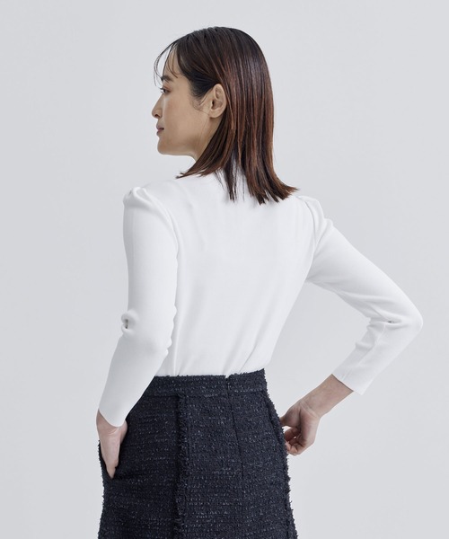 「BORDERS at BALCONY」 長袖ニット 36 ホワイト レディース_画像5