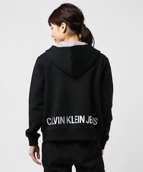 「Calvin Klein Jeans」 ジップアップパーカー S ブラック レディース_画像3
