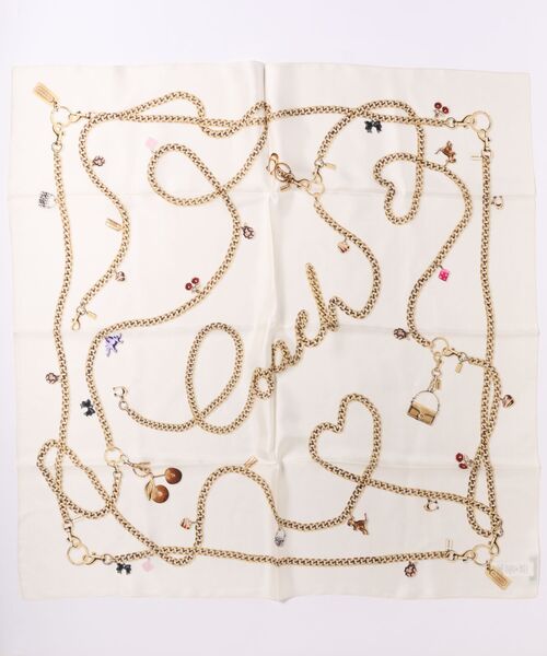 COACH（コーチ） スカーフ バンダナ チャーム プリント シルク