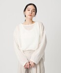 ニット セーター 麻ブレンド ルーズ ボートネ...の詳細画像4
