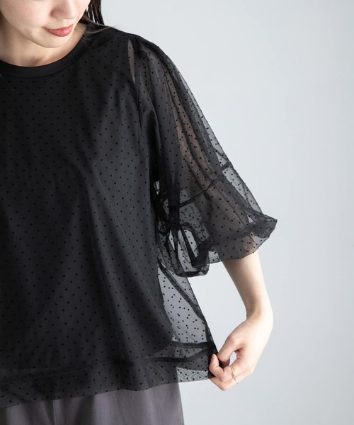 「URBAN RESEARCH Sonny Label」 半袖ブラウス FREE アイボリー レディース_画像9