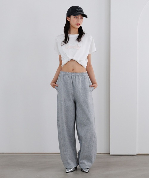 ワイドパンツ パンツ Acidルーズスウェットパンツ キッズ 子供服 女の子の画像