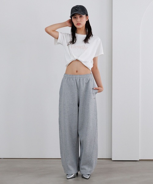 ワイドパンツ パンツ Acidルーズスウェットパンツ キッズ 子供服 女の子の画像