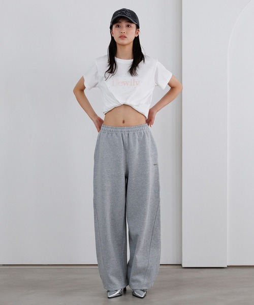 ワイドパンツ パンツ Acidルーズスウェットパンツ キッズ 子供服 女の子の画像
