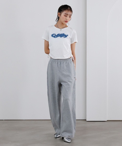 ワイドパンツ パンツ Acidルーズスウェットパンツ キッズ 子供服 女の子の画像
