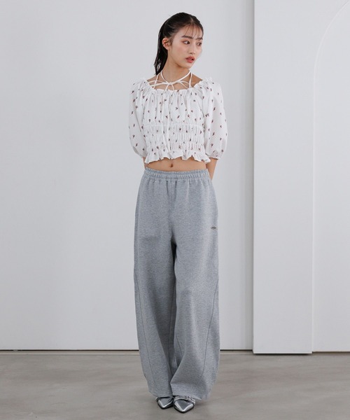 ワイドパンツ パンツ Acidルーズスウェットパンツ キッズ 子供服 女の子の画像
