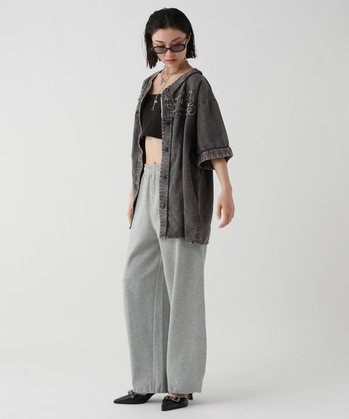 ワイドパンツ パンツ Acidルーズスウェットパンツ キッズ 子供服 女の子の画像
