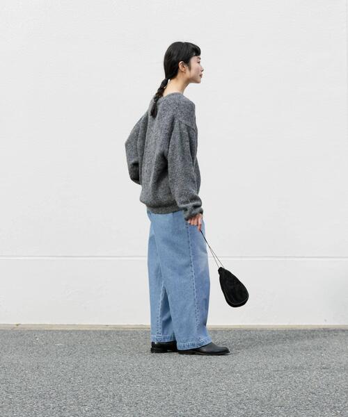 「かぐれ」 デニムパンツ FREE ブラック系その他 レディースの画像