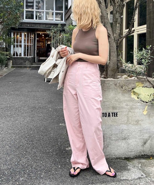 「CANAL JEAN」 「red chop works」パンツ 38 グレー レディース_画像2
